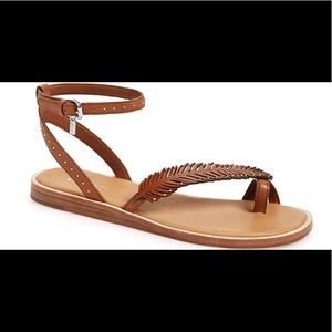 coach lily flat feather sandals